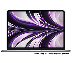 MacBook Air, Apple M2 Chip mit 8‑Core CPU und 8‑Core GPU, 256 GB bis 2 TB SSD leasen, Farbe Space Grau